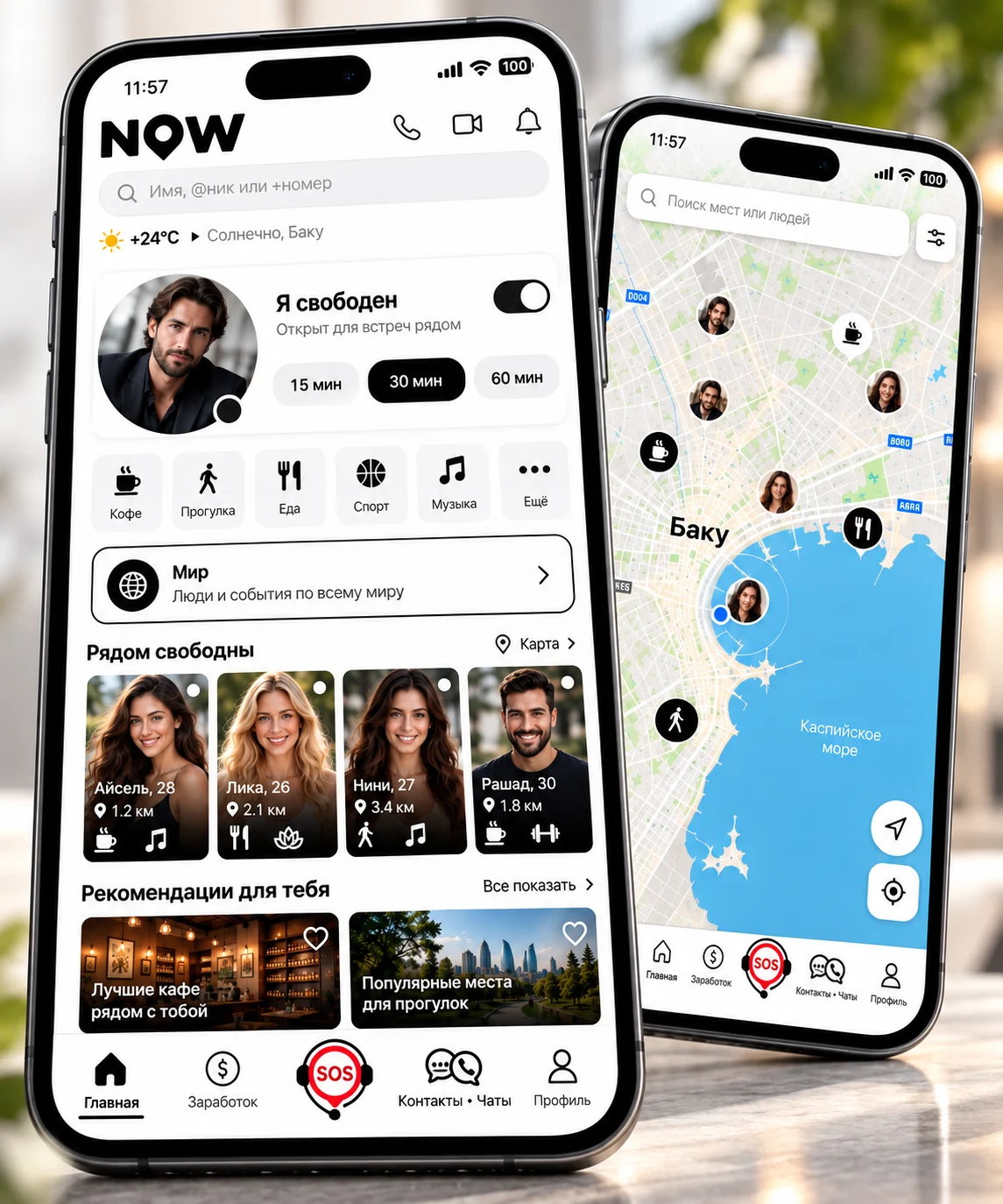 NOW Connect app screen
