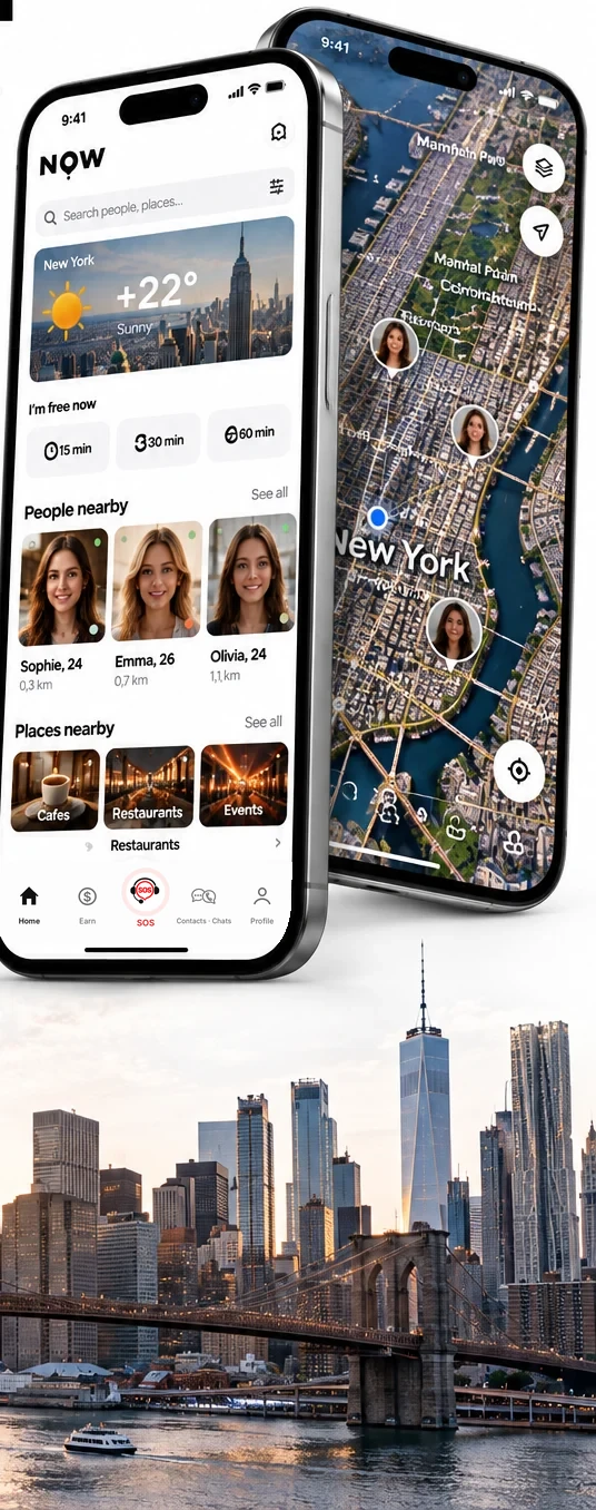 NOW Connect app screen